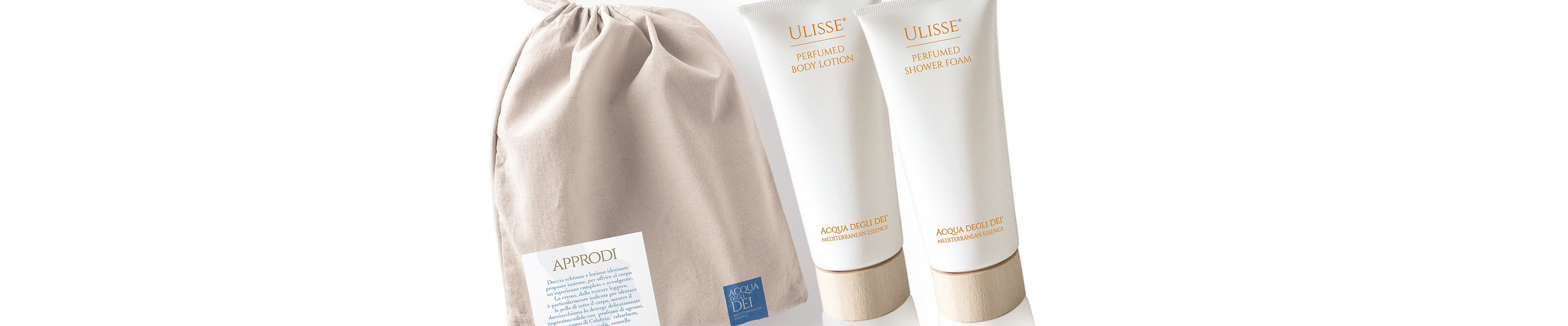 Landings: shower foam and hydrating lotion proposed together, to offer the body a complete and enveloping experience.